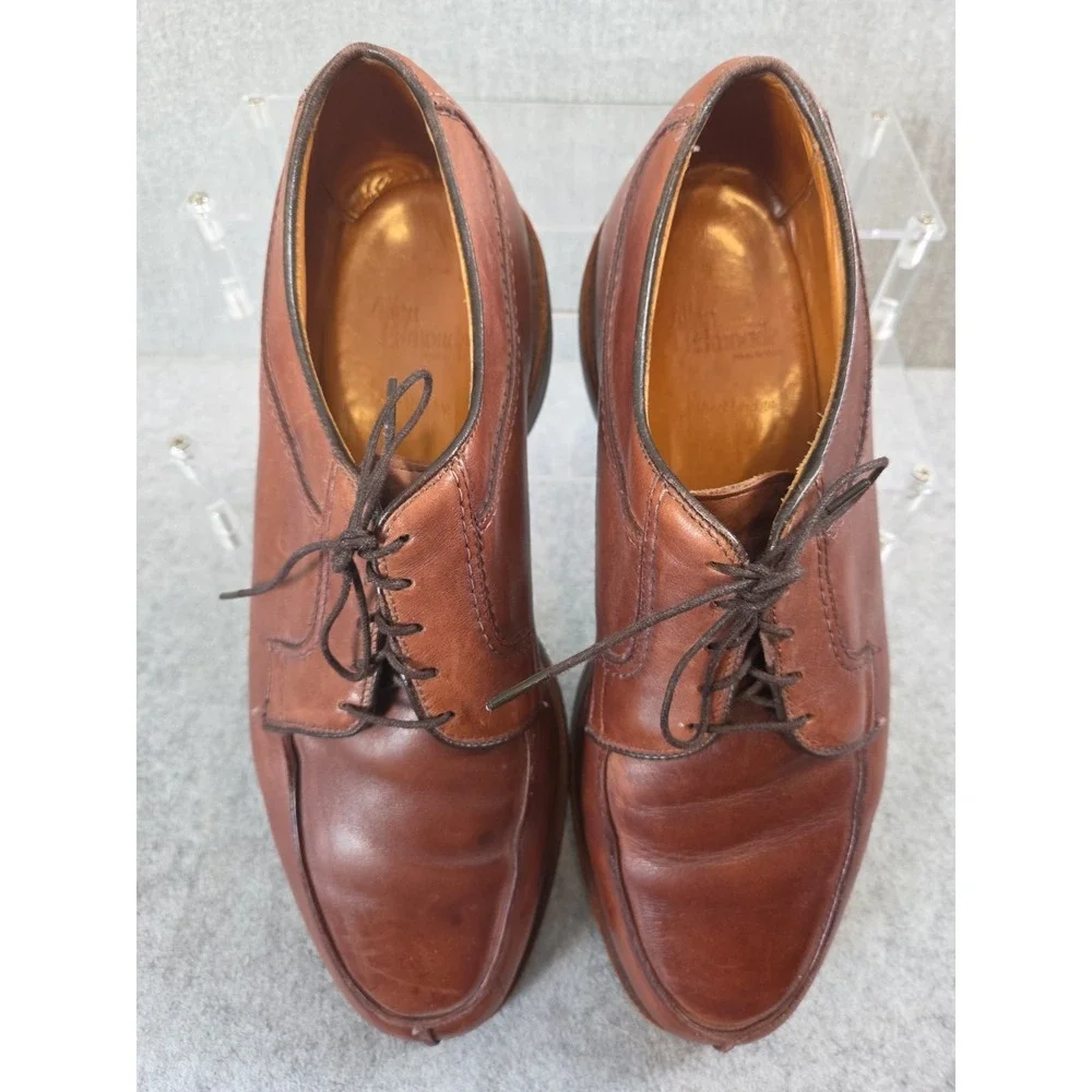 Allen Edmonds Stockbridge Mens Brown Leather Split Toe Oxford Shoes Size 9.5